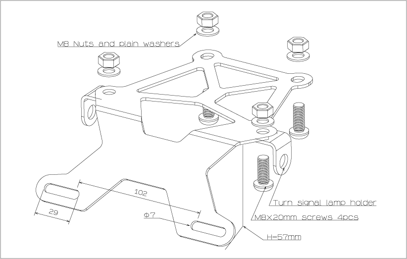 Fender less kit for MSX/GROM ( Big license plate ) - 画像 (3)