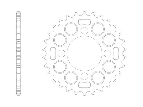 Aluminum Sprocket for Z125 Hard anodize - 画像 (2)